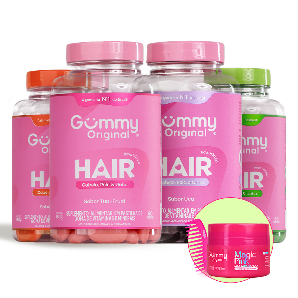Kit Gummy Brilho e Fortalecimento Capilar